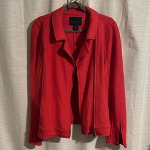Tahari Women's Vibrant Dark Coral Blazer